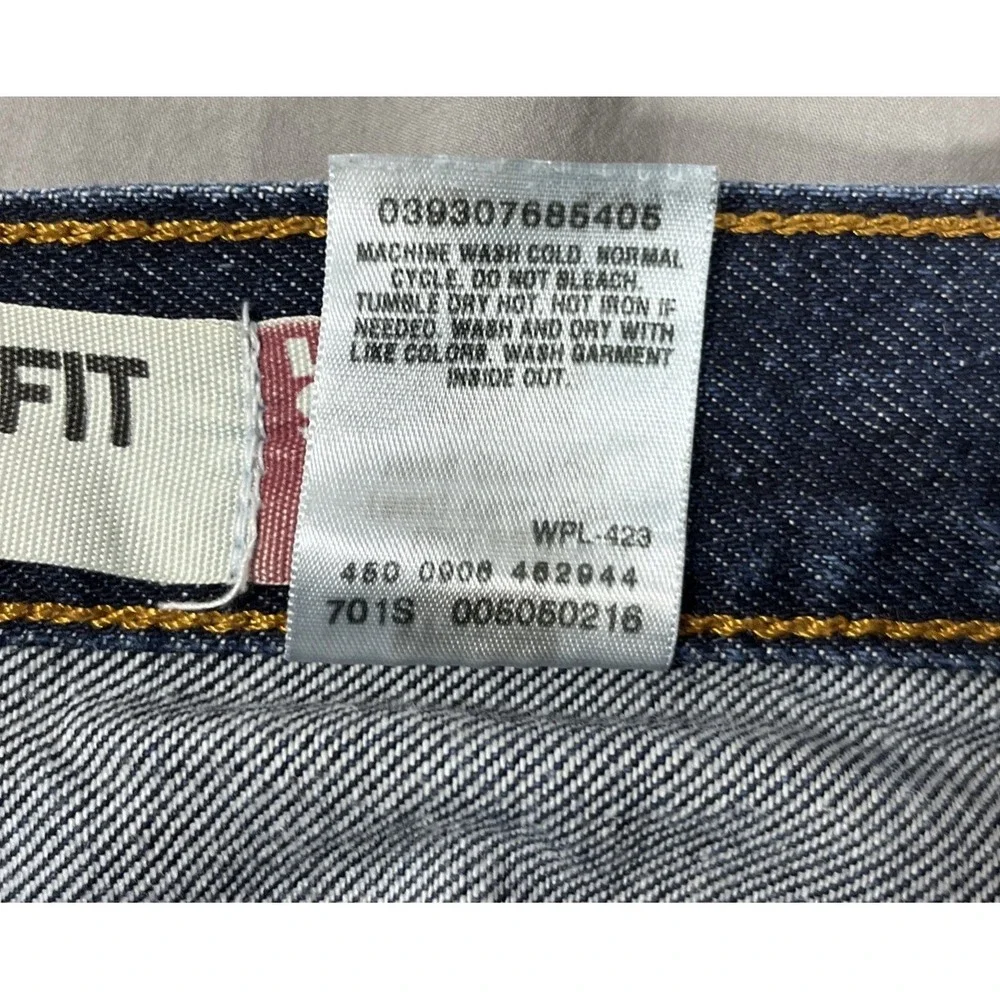 Levi's 505 Men's Jeans 32x34 Regular Fit Straight Leg Dark Indigo‎ Blue Denim